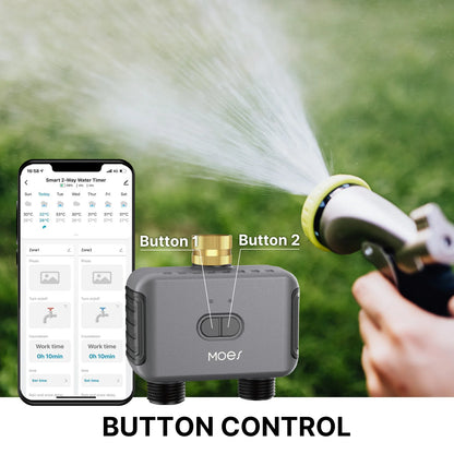 MOES Bluetooth Value Smart Garden Sprinkler Water Timer by 2 Way Rain Delay Filter Programmable Automatic Irrigation Controller