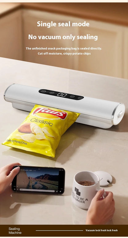 HOMEFISH Professional Vacuum Sealer for Food Vacuumor for Products Kitchen Sealing Machine Cuisine Packaging Plastic Bag Sealant