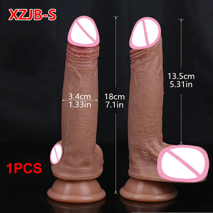 Cheap 5 Sizes Silicone Big Dildo Realistic Skin Feel Fake Penis Soft Small Cock Woman Man Masturbation Suction Cup Anal Sex Toys