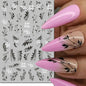 3d Nail Art Decals Spring Booming Violets Lavenders Purple Blue Pink Flowers Butterflys Stickers Decoration For Nail Tips Beauty