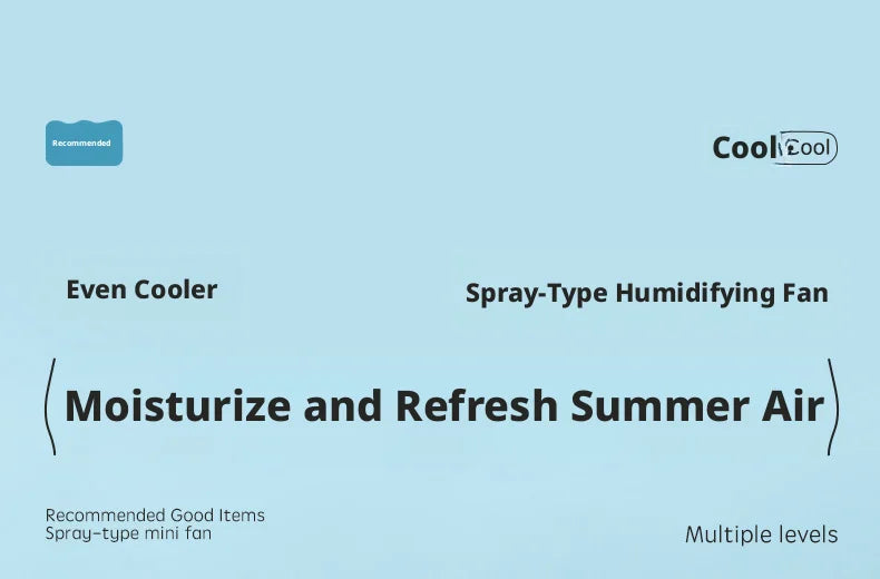 2026 Portable Handheld Spray Fan,Water Spray Mist Fan,Student Dormitory Mini Fan,Summer Supplies, Cooling Tools Outdoor Fan