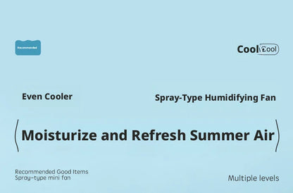 2026 Portable Handheld Spray Fan,Water Spray Mist Fan,Student Dormitory Mini Fan,Summer Supplies, Cooling Tools Outdoor Fan