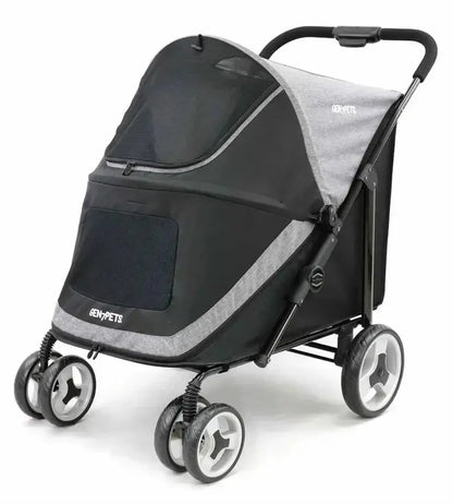 Portable Golden Retriever Large Dog Pet Stroller Cart Simple 4-wheel Foldable Large Capacity Stroller Outdoor Travel Pet Trolley