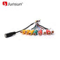 Junsun Car Stereo Radio RCA Output Wire Aux-in Adapter Cable with MIC Car Accessories