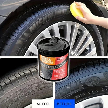 150g Black Crystal Plastic & Rubber Repair Paste - Instant Interior Scratch Renovation, Anti-Aging & Fade Resistant