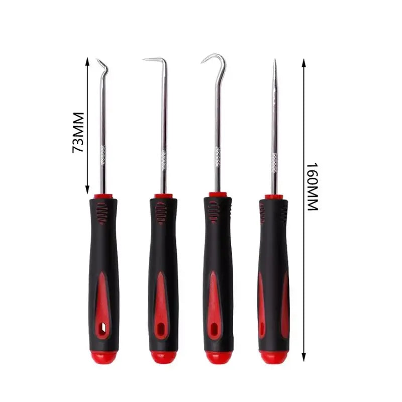 Car Auto Vehicle Oil Seal Screwdrivers Set O-Ring Seal Gasket Puller Remover Pick Hooks Tools Sealing Repair Tools 16cm 4Pcs