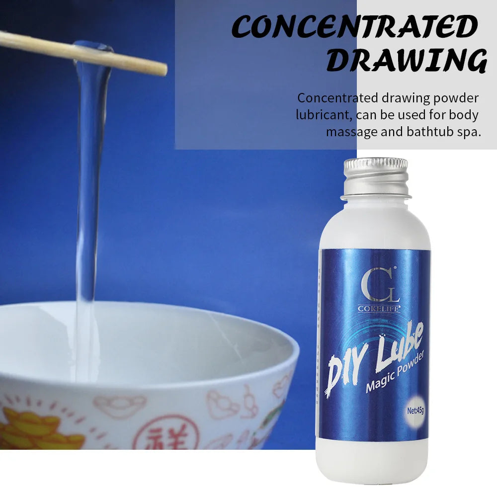 Instant Mix Lubricant Powder for Sexual Intimacy Water-Based Personal Lube Long-Lasting Odorless 1g Makes 120ml Discreet Sexshop