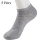 5/10 Pairs Low Cut Men Socks Solid Color Black White Breathable Cotton Socks Male Sport Businessmen Short Socks