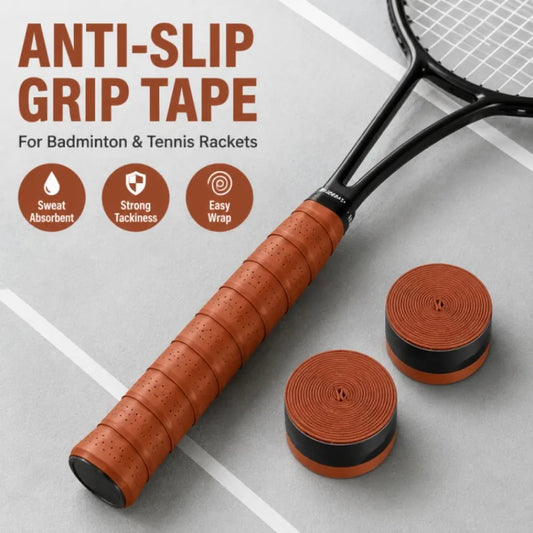 Rankenos apvyniojimas, sukibimas, padel, 2/10 vnt., rudos, storos, teniso raketės rankenos, neslystančios, perforuotos, badmintono raketės rankenos, „Pickleball“ raketės viršutinė rankena, dviračio