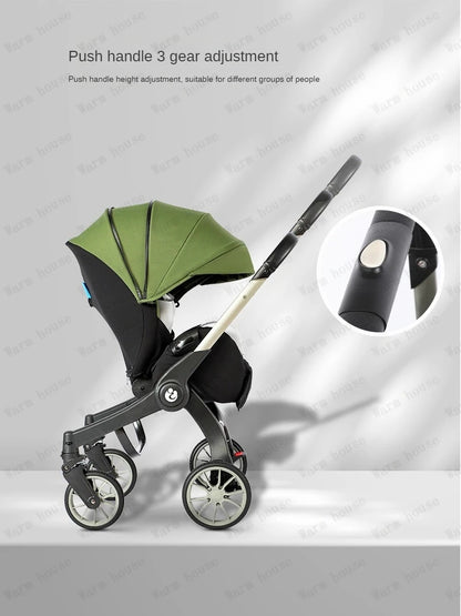 New baby stroller 4in1 Multifunctional newborn baby carriage 3in1 stroller Foldable Basket type seat
