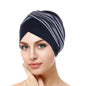 Trendy Print Women Muslim Hijab Caps Wrap Head Indian Turban Bonnet Fashion Headdress Islamic Clothing Accessories