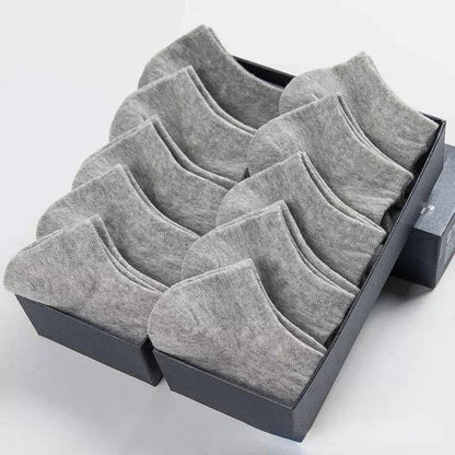 10pairs / Low Black And White Gray Cotton Socks Men's Socks Breathable Sports Socks Men's Short Socks Women's Socks EU37-44