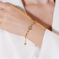 Dainty Flower Geometric Bracelet New High-End Minimalist Zircon Charm Blade Chain Women’s Bracelet Party Jewelry Gift