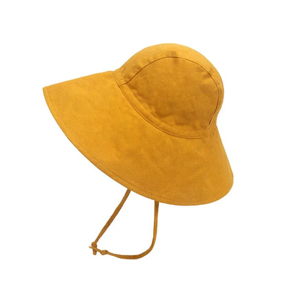 Baby SunHat Summer Boys Girls Bucket Hat Kids Cotton UV Travel Hats Child Big Brim Outdoor Beach Caps Fashion Casual Panama Cap