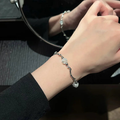 Zinc Alloy Bracelet Sparkling Zircon Flower Bracelet Handmade Bracelet Alloy For Daily Wear Fashion Accessory Party