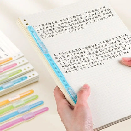 12pcs Binding Clips Strip Kawaii 2 Hole Loose Leaf Clips A4 Paper Fasteners DIY Scrapbook File Folder Notebook Accessories