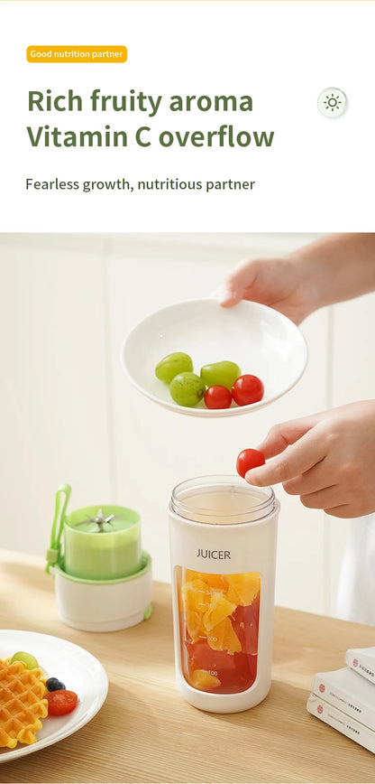 Digital Display Portable Juicer Cup USB Charging Juice Cup Home Multi-functional Automatic Fruit Blender Bottle For Home Kitchen