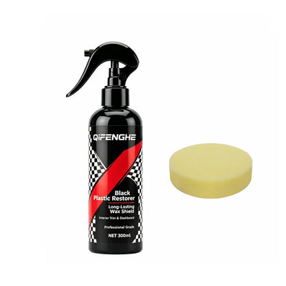 Car Plastic Restorer Black Trim Renewal Long Lasting Wax Coating Interior Dashboard Panel Restore Deep Shine Protectant 300ML