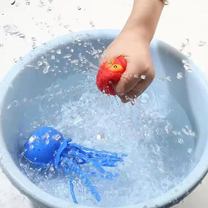 Baby Bath Toys Sponge Water Absorbing Octopus Squeezing Stress Relief Toys Summer Swimming Play Water Bath Toy for Children