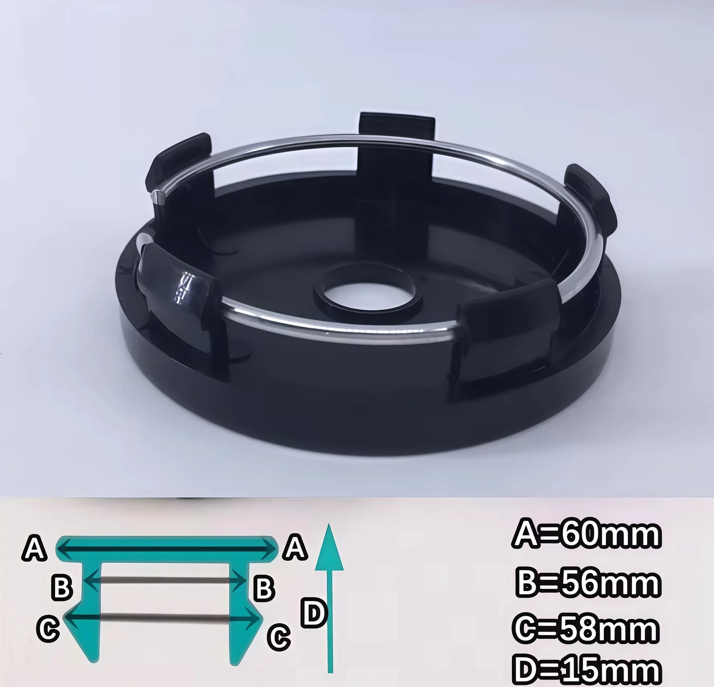 4pcs Fiat 500 Abarth Lancia Car Wheel Center Hub Cap Car Wheel Center Caps Hubcap Cover 60mm