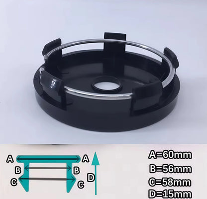 4pcs Fiat 500 Abarth Lancia Car Wheel Center Hub Cap Car Wheel Center Caps Hubcap Cover 60mm