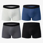 4 Pack Europe And America Size Men'S Solid Color Sexy Boxer Underwear Antibacterial Breathable Plus Size Men'S Shorts Underwear