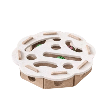 Cat Scratching Posts For Indoor Cat Puzzle Toy Felt Puzzle Box Cat Exercise Toy with Ball Kitten Interactive Indoor Exercise Toy
