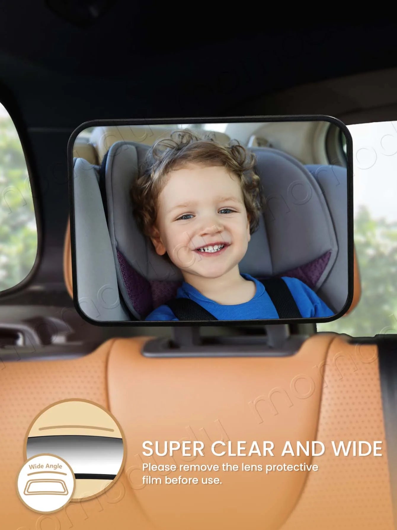 1 Pc Crash Tested And Certified Shatterproof Baby Car Mirror For Rear Facing Infant With Wide Larger Crystal Clear View