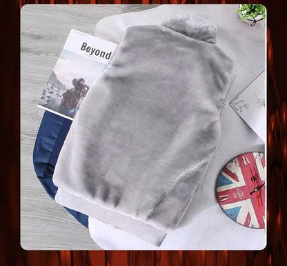 2026 Autumn Winter Men's Thicked Golden Velvet Warm Vest Fashion Solid Sleeveless Zipper Hooded Jacket Fake Fur Couple Waistcoat