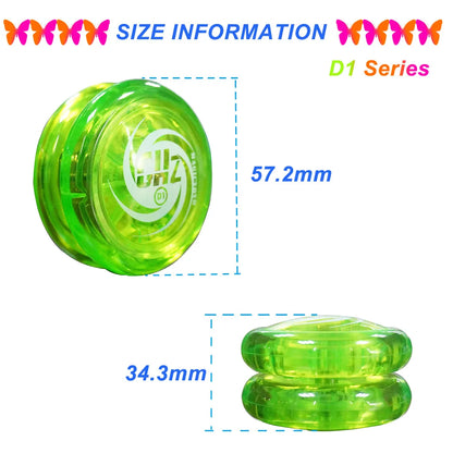 Ghost Hand Responsive Pro Level D1 Basic 2A Ball Bearing Yoyo for Fingertip Rope String Trick Game Looping Play Indoor Outdoor