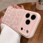 Leopard Pattern Liquid Silicone Case for iPhone 17 16 Pro Max Air 14 15 Plus 12 Camera Control Button Soft Shockproof Cover