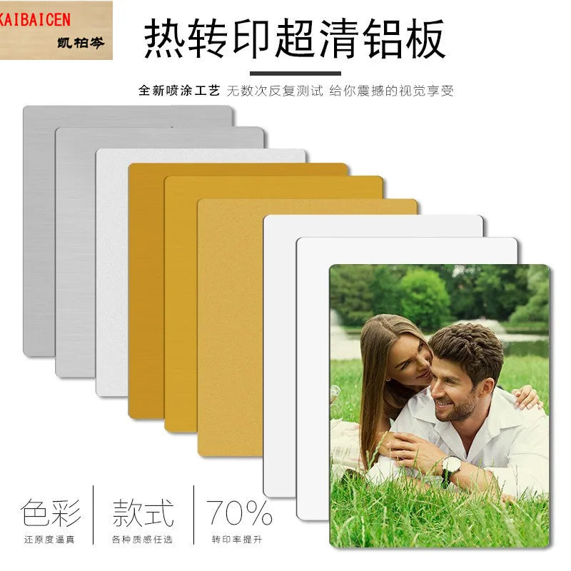 40Pcs/Lot 100*150*0.45mm A6 Blank Sublimation Metal Plate Aluminium Sheet Name Card Printing Sublimation Ink Transfer DIY Craft