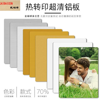 40Pcs/Lot 100*150*0.45mm A6 Blank Sublimation Metal Plate Aluminium Sheet Name Card Printing Sublimation Ink Transfer DIY Craft
