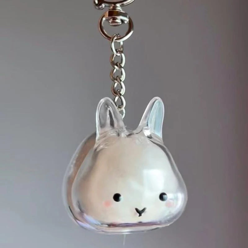 Rabbit Hair Storage Box Pendant Keychain Pet Hair Keepsake Box Pet Memorial Collection Box Bag Pendant DIY Decoration Gift