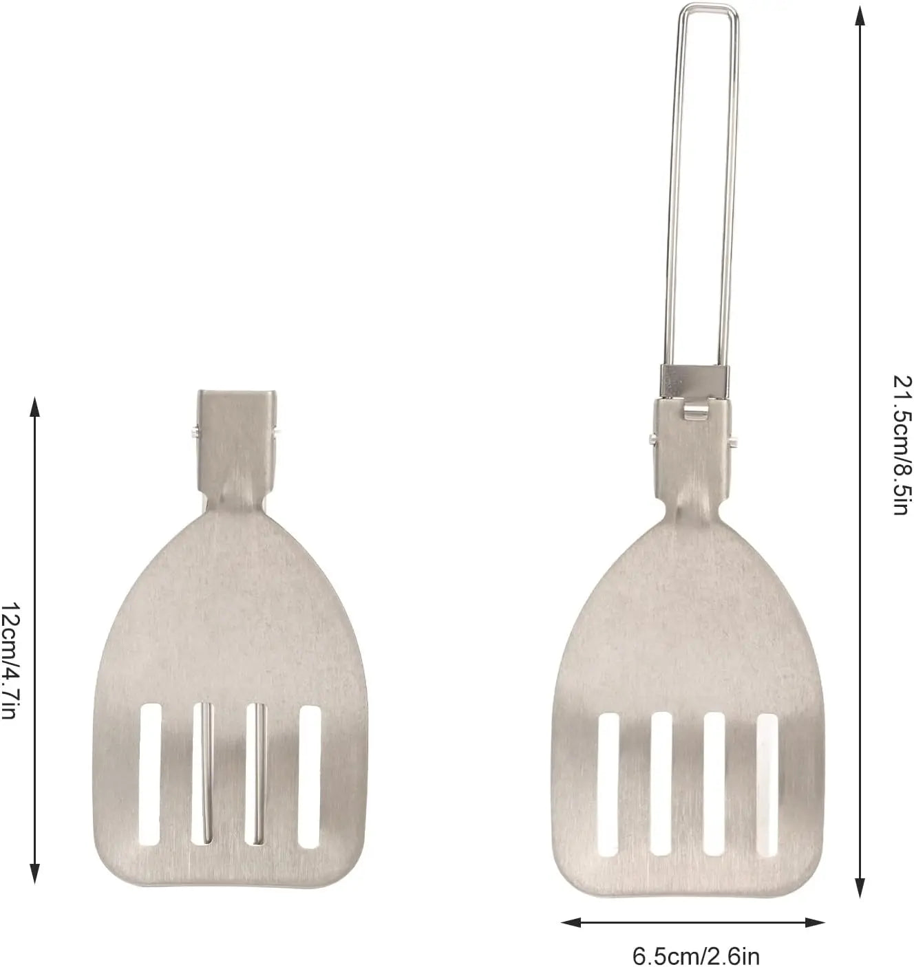 Folding Spatula Spoon Shovel Food Turner Portable 304 StainlessSteel Outdoor Camping BBQ Cooking Tableware Picnic Supplies ﻿