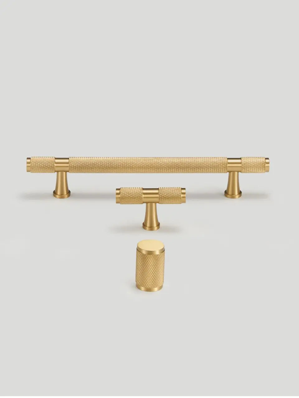 Nurlin Brass Diamond Cut Cross Knurl Pattern Cabinet Knob Pull T Bar Lengthened 38cm 15 Inch Cloakroom Door Drawer Handle