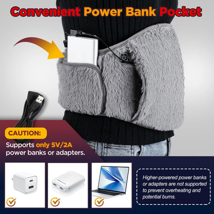 Electric Heating Waist Belt 3 Gear Temperature Abdominal Massager Menstrual Heating Pad Hand Belly Warmer Belt Fits All Body