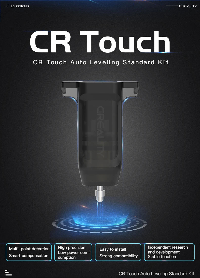 CREALITY Original CR Touch Kit Auto Leveling Upgrade 32 Bit Sensor 3D Printer for Ender 3 V2/3 Pro/Ender 5/CR-10 Without Bracket