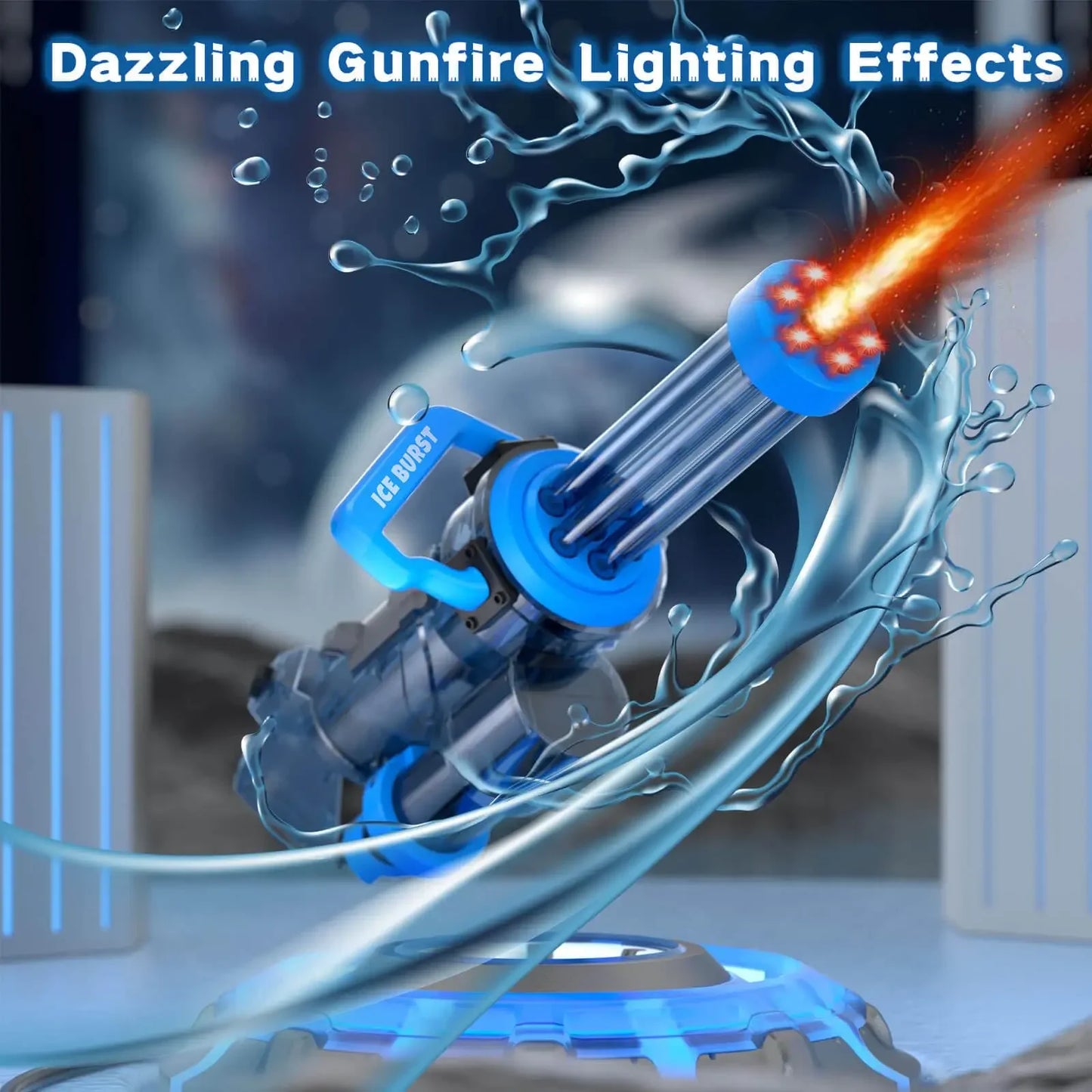 2024 Strongest Gatling Electric Water Gun Toy With Light Shooting Water Gun Summer Beach Pool Toys for Boy Adult Children Gifts