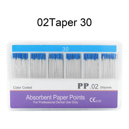 WELLCK 1 Box Dental Absorbent Paper Points Sterile Mixed Sizes 02 04 06 Taper 15-40# For Dentist Use Dentistry Materials