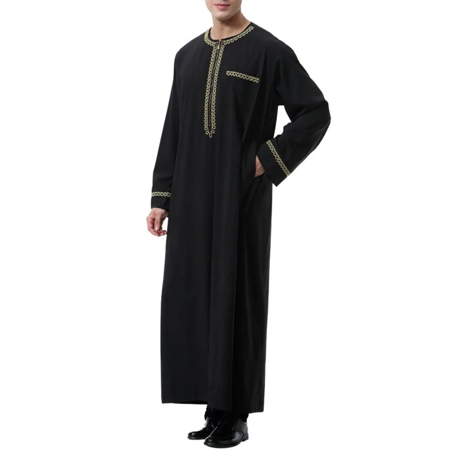 Middle East Ethnic Muslim Islamic Clothing Men Jubba Thobe African Dashik Ramadan Eid Abaya Arabic Kaftan Saudi Kimono Robe Gown