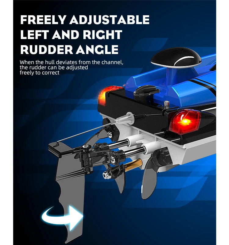 HJ808 RC Battery Boat 2.4Ghz 25km/h High-Speed Remote Control Racing Ship Water Speed Boat Children Model Toy