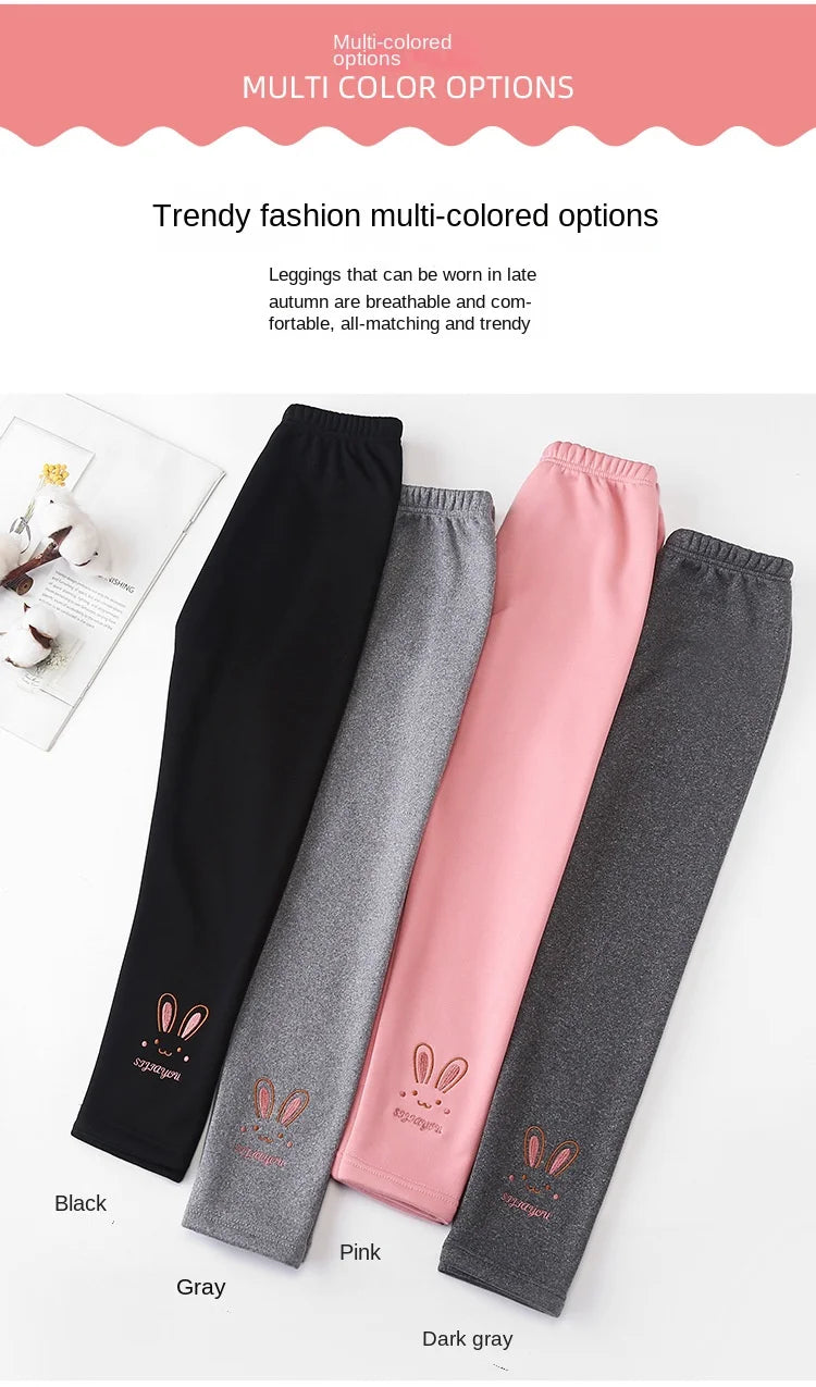 Autumn Winter Children Girl's Legging Thicken Warm Kids Girl Warm Plush Legging Trousers Elastic Waist Leggings Kids Pants