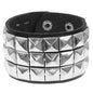 Punk Style Fashion Vintage Leather Bracelets For Men And Women Gothic Rock Style Square Nail Night Club Bracelets