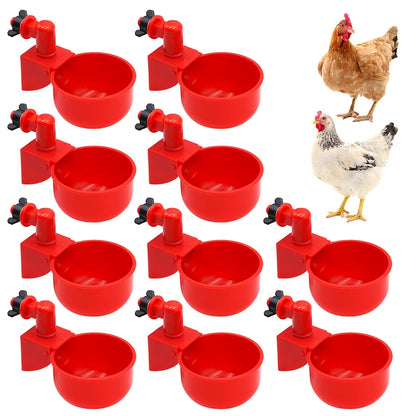 Automatic Chicken Water Feed Drinking Bowl Kit Farm Coop Poultry Waterer Drinking Water Feeder for Chicks Duck Goose Turkey