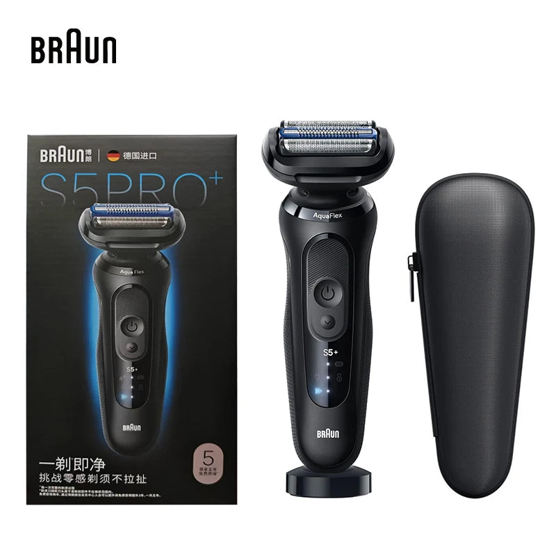 Braun Electric Shaver Series S5 Pro+ Reciprocating Electric Shaver Men Razors Ipx7 Waterproof Beard Trimmer Wet and Dry Dual
