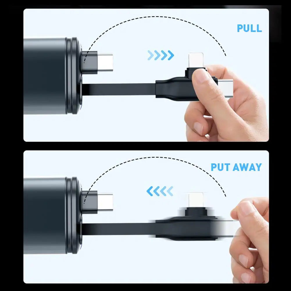 5 In 1 Retractable USB C Car Charger 180W Car Fast Charging Adapter With Atmosphere Lights For IPhone,iPad,Android