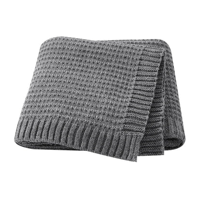 Baby Blankets Knitted Newborn Netural Breathable Month Swaddle Wrap Mat for Infant Boy Girl Crib Cellular Children 90*70cm Cover