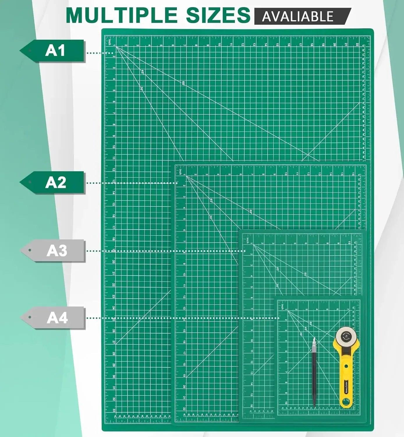 A2 A3 A4 A5 PVC Cutting Mat Double-Sided Self-Healing Board Patchwork Tools DIY Manual Craft Artist Cutting Knife Racket Kit