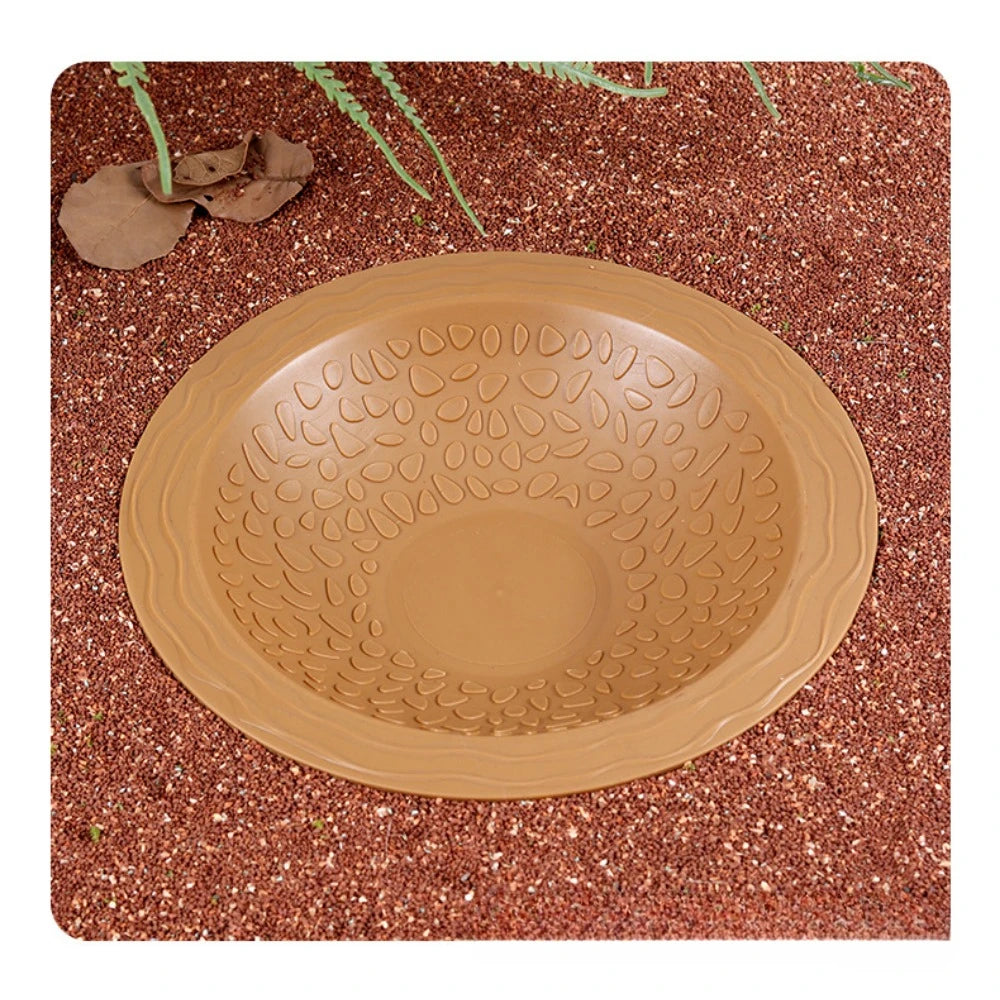 Turtle Bathing Pool, Reptile Feeding Dish Water Pot, Landscape Fish Tank Decoration,Turtle Bath Pool for Aquatic Climbing Pet